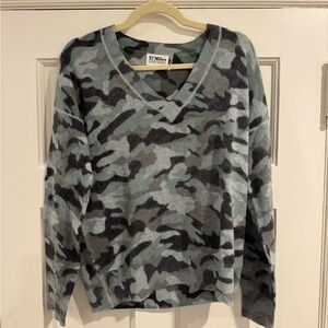 27 Miles Malibu Camouflage Sweater - Gray, Green and Black